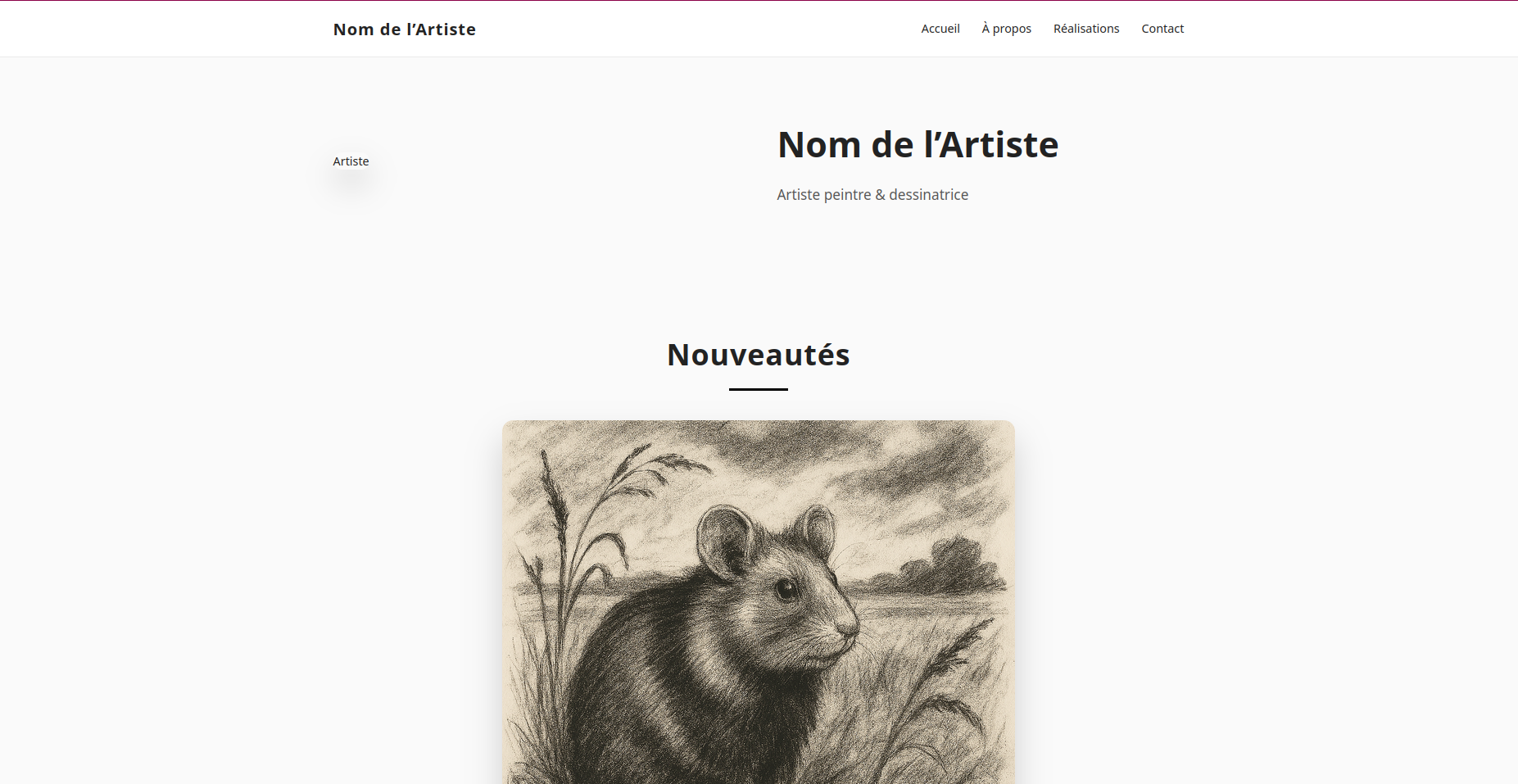 Exemple Site Artiste