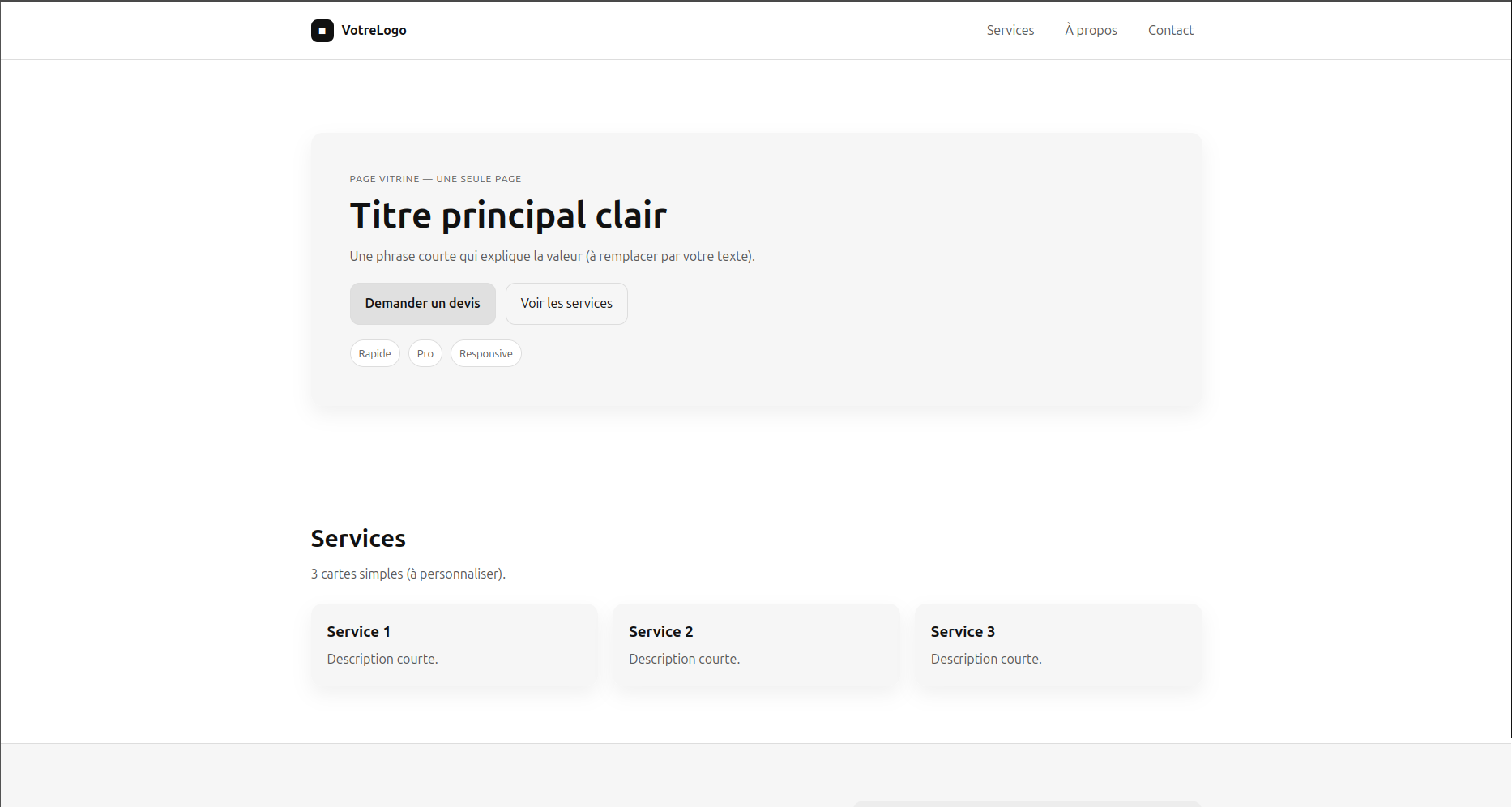 Exemple Landing Page